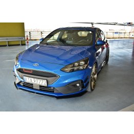 Накладка сплиттер на передний бампер на Ford Focus IV ST-Line